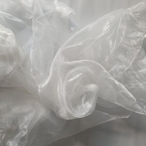 Elegant Sheer White Organza - 26ft x 5ft